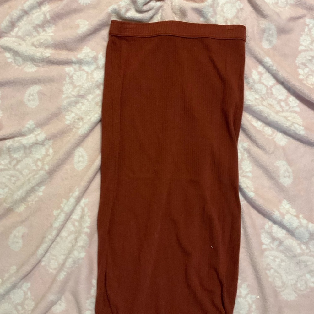 Abercrombie & Fitch Terracotta Midi Skirt